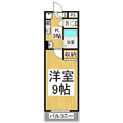 コニファーマンション 1Kの間取図画像