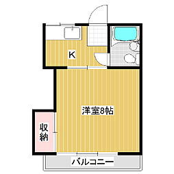 ミヤブチハイツ 1Kの間取図画像