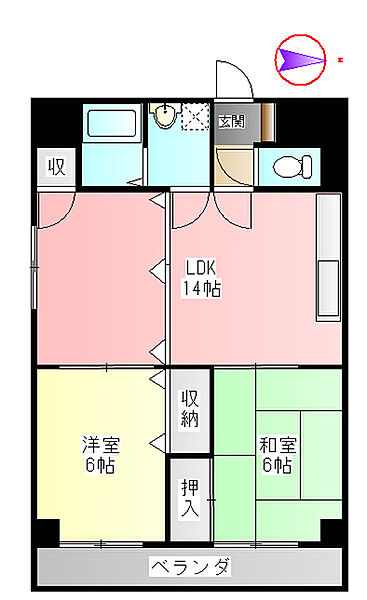 PLASMA 301｜岐阜県岐阜市竜田町５丁目(賃貸マンション2LDK・3階・53.95㎡)の写真 その2