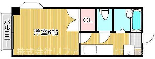 リファレンス北九大前（家電付き） 205｜福岡県北九州市小倉南区北方2丁目(賃貸マンション1K・2階・19.07㎡)の写真 その2