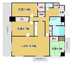 サンシャイン．プリンセス 五番街 1501 ｜ 福岡県北九州市小倉北区竪町2丁目4-2（賃貸マンション3LDK・15階・99.94㎡） その2