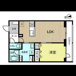 LAPEACE連坊 1LDKの間取図画像