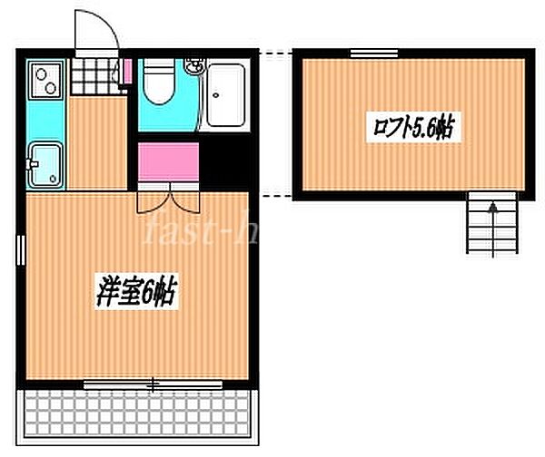 東京都武蔵野市八幡町4丁目(賃貸アパート1R・2階・14.78㎡)の写真 その2