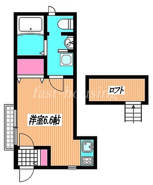 東京都小金井市東町2丁目(賃貸アパート1R・2階・19.87㎡)の写真 その2