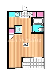 TOP三鷹1 ワンルームの間取図画像