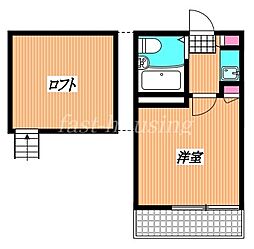 東小金井栄ハイム 1Kの間取図画像