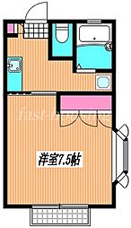 小林ハイツ 1Kの間取図画像