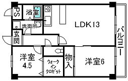 カーサ・サンパティック 2LDKの間取図画像