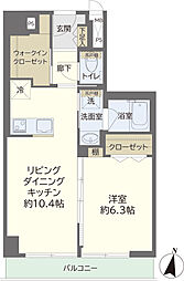 ライオンズマンション綾瀬 1LDKの間取図画像