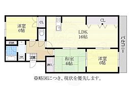 名古屋市営東山線 本山駅 徒歩3分の賃貸マンション 2階3LDKの間取り