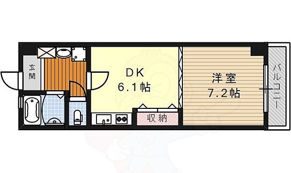 カーサビアンカ大村 107｜愛知県名古屋市昭和区田面町１丁目(賃貸マンション1DK・1階・33.30㎡)の写真 その2