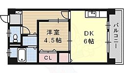 貝沼ビル 1DKの間取図画像