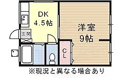ふじ荘 2階/-