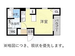 パインスコッチ 1階ワンルームの間取り