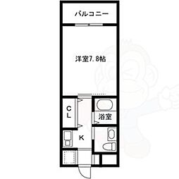 名鉄名古屋本線 鳴海駅 徒歩11分の賃貸マンション 5階1Kの間取り