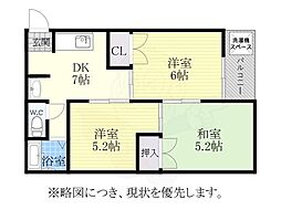 美弘ハイツ 3DKの間取図画像