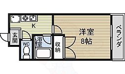 Muse Mizuho 1階1Kの間取り