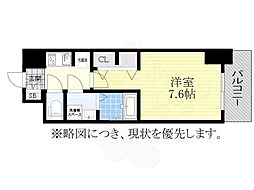 S-RESIDENCE桜本町awesome 12階1Kの間取り