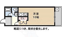 第1ヤマケンビル 4階ワンルームの間取り
