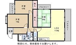 フローラル牧の里 3LDKの間取図画像