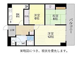 名古屋市営鶴舞線 平針駅 徒歩10分の賃貸マンション 7階3DKの間取り