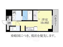 名鉄名古屋本線 神宮前駅 徒歩6分の賃貸マンション 3階ワンルームの間取り
