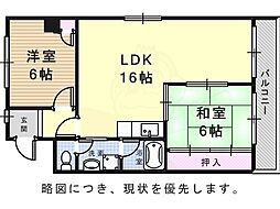 ファミール牧の里 2LDKの間取図画像