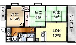 第3猪飼ビル 3LDKの間取図画像