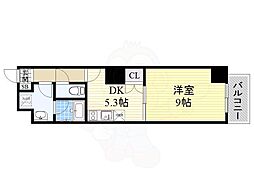 名古屋市営東山線 新栄町駅 徒歩4分の賃貸マンション 5階1DKの間取り