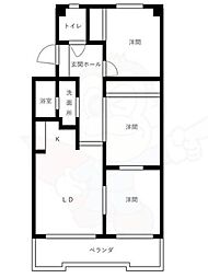 ミリアン宮前 3LDKの間取図画像