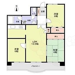 ジーオー第7藤ケ丘マンション 3LDKの間取図画像