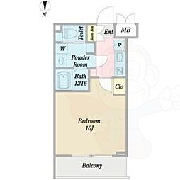 COZY山下通 1Kの間取図画像