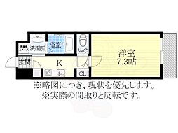 エンジェルハイム東町 1Kの間取図画像