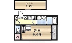 アルバーノ北山 1Kの間取図画像