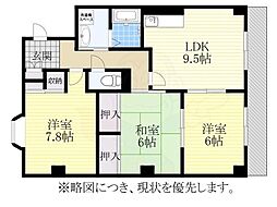 ヴェルドミール徳重 3LDKの間取図画像