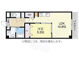 ドミールK 1LDKの間取図画像