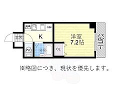 K2OKASANB.二番館 1Kの間取図画像