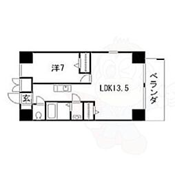 ルラシオン吹上 1LDKの間取図画像