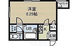 スターブル今池 1Kの間取図画像