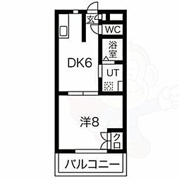 HILLLOCK167 1DKの間取図画像