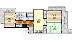 グリーンヒル音聞 3LDKの間取図画像