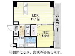 クレールシティ御器所 1LDKの間取図画像