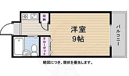 ジョイフル宝ヶ丘 1Kの間取図画像