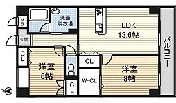 MYM千代田 2LDKの間取図画像
