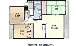 ラ・ファミーユ1号館 3LDKの間取図画像
