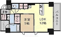 IZResidence 1LDKの間取図画像