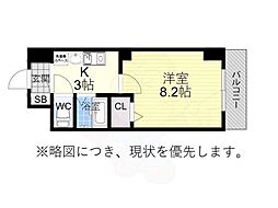セント・ラール 1Kの間取図画像