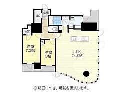 パークコート覚王山山門町 2LDKの間取図画像