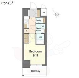 名古屋市天白区古川町マンション 1Kの間取図画像