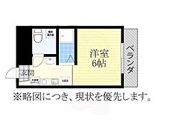 マルジンマンション 1Kの間取図画像